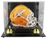 Arizona State Cameron Skattebo Signed Gold Speed Mini Helmet W/ Case BAS Witness