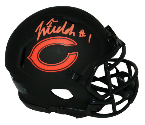 JUSTIN FIELDS AUTOGRAPHED SIGNED CHICAGO BEARS ECLIPSE SPEED MINI HELMET BECKETT