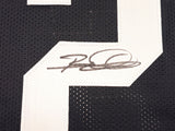 STEELERS ROD WOODSON AUTOGRAPHED BLACK JERSEY "HOF 09" BECKETT WITNESS 229996