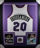 DAMON STOUDAMIRE (Raptors wh TOWER) Signed Autographed Framed Jersey Beckett