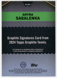 2024 Topps Graphite Tennis Aryna Sabalenka Auto Green Refractor /75 #GS-ASA