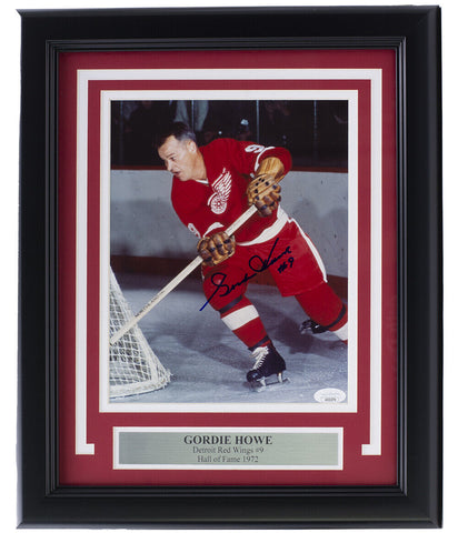 Gordie Howe Signed Framed Detroit Red Wings 8x10 NHL Photo JSA