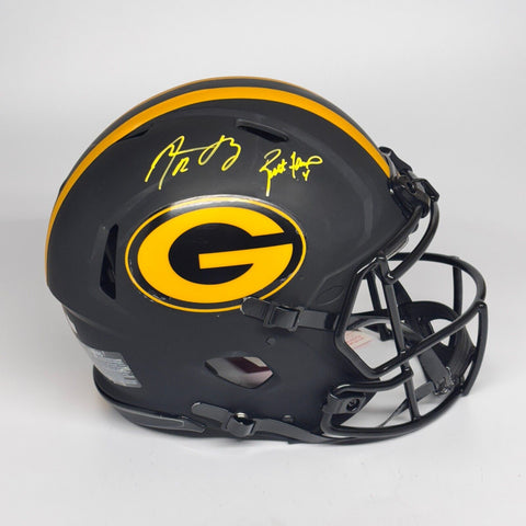 Brett Favre AND Aaron Rogers Signed Green Bay Packers FS AUTHENTIC Helmet Fan