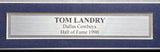 Tom Laundry Autographed Framed 8x9 Book Cover Dallas Cowboys Beckett QR #BM37783