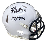 Ty Warren Signed Penn State Mini Speed Helmet 17/224 Inscribed JSA SD