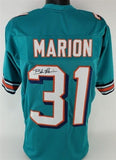 Brock Marion Signed Miami Dolphins Teal Road Jersey (JSA COA) 3xPro Bowl Safety