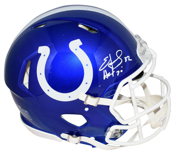 EDGERRIN JAMES SIGNED INDIANAPOLIS COLTS FLASH AUTHENTIC HELMET W/ HOF 20