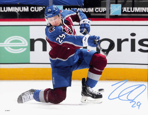 Nate MacKinnon Autographed/Signed Colorado Avalanche 11x14 Photo JSA 43470