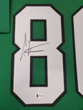 FRAMED PHILADELPHIA EAGLES CRIS CARTER AUTOGRAPHED SIGNED JERSEY BECKETT COA