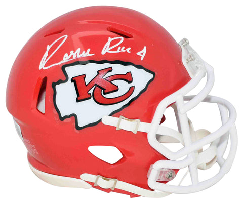 RASHEE RICE SIGNED AUTOGRAPHED KANSAS CITY CHIEFS SPEED MINI HELMET BECKETT