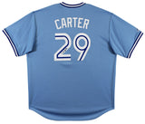 Blue Jays Joe Carter Authentic Signed Light Blue Majestic Jersey JSA