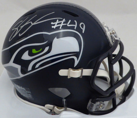 SHAQUEM GRIFFIN AUTOGRAPHED SEAHAWKS MINI HELMET IN SILVER MCS HOLO 134383