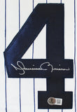 Mariano Rivera Authentic Signed White Pinstripe Pro Style Jersey BAS Witnessed