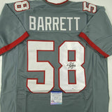 Autographed/Signed SHAQUIL SHAQ BARRETT Tampa Bay Pewter Football Jersey PSA COA