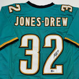 Autographed/Signed Maurice Jones-Drew Jacksonville Teal Football Jersey BAS COA