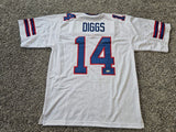 Stefon Diggs Signed Auto Buffalo Bills White Custom Jersey Beckett COA W147392