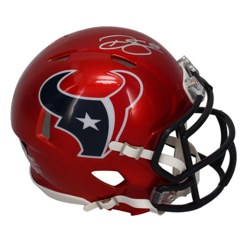 Dalton Schultz Autographed Houston Texans Alt. Red Speed Mini Helmet Beckett