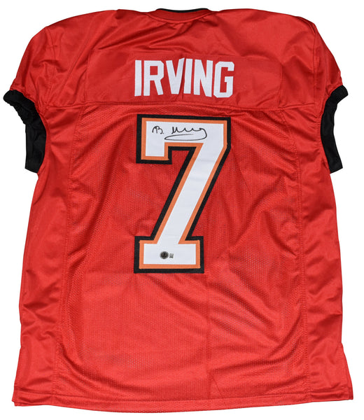 BUCKY IRVING SIGNED TAMPA BAY BUCCANEERS BUCS #7 RED GAME CUT JERSEY BECKETT