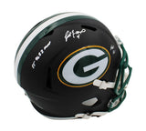 Brett Favre Signed Green Bay Packers Speed Full Size Black Matte Helmet w-2 Insc