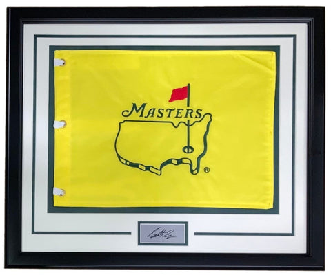 Scottie Scheffler Framed Undated Masters Flag w/ Laser Engraved Signature