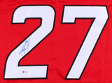 Justin Faulk Signed Hurricanes Jersey (Beckett) 37th Overall Pick 2010 NHL Draft