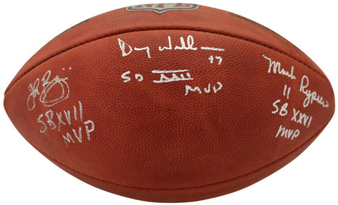 Riggins Rypien & Williams Signed Washington Redskins Official Football BAS 35611