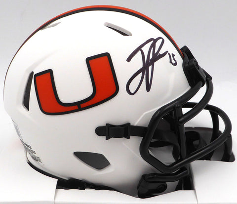 Jaelan Phillips Autographed White Lunar Eclipse Mini Helmet Miami Beckett