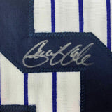 FRAMED Autographed/Signed GERRIT COLE 33x42 New York Pinstripe Jersey JSA COA