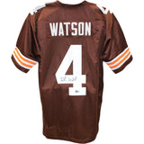 Deshaun Watson Autographed/Signed Brown Pro Style Jersey Beckett 45972