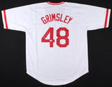 Ross Grimsley Signed Reds Jersey (JSA COA) Big Red Machine Starting Pitcher