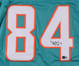 Hunter Long Signed Miami Dolphins Jersey (Beckett Holo) 2021 3rd Round Pick TE