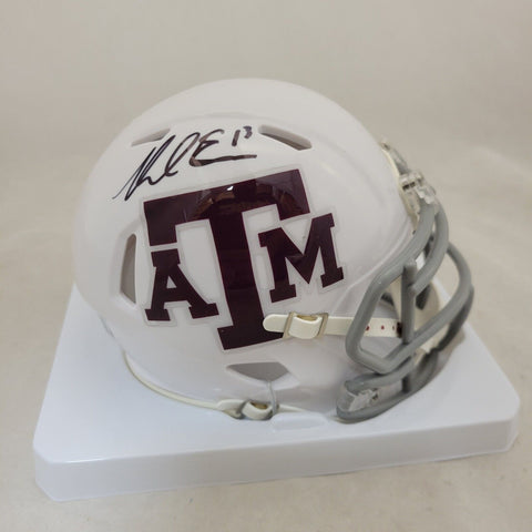 MIKE EVANS SIGNED TEXAS A&M AGGIES ALTERNATE SPEED MINI HELMET BECKETT QR