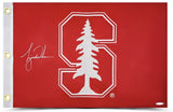 Tiger Woods Autographed Stanford Cardinal Official Pin Flag UDA