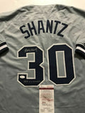 Autographed/Signed BOBBY SHANTZ "1958 WS Champs" New York Jersey JSA COA