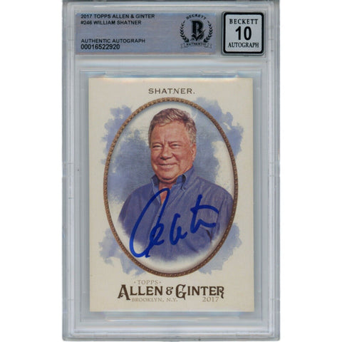 William Shatner Autographed/Signed Allen & Ginter 246 Trading Card Beckett 47126