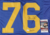 Orlando Pace Signed Rams Jersey Ins"HOF 16" (JSA COA) Ohio State Buckeyes O-Line