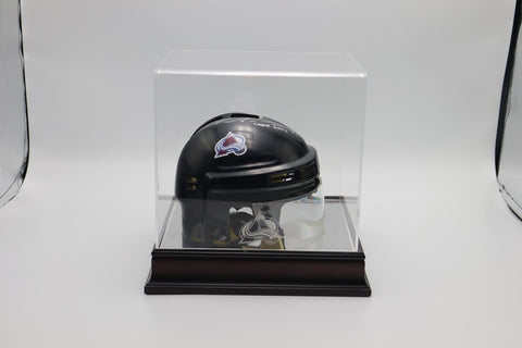 Peter Forsberg Colorado Avalanche Autographed Mini Helmet With Display Case COA