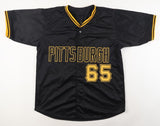 Jack Suwinski Signed Pittsburgh Pirates Throwback Jersey (PSA) 2022 Rookie O.F.