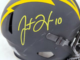 Justin Herbert Auto Chargers Eclipse Full Size Helmet (Scratch) Beckett WK11855