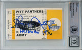 Tony Dorsett Signed 11/6/1979 vs Army Ticket Stub Heisman Beckett 10 Slab 39241