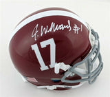 Jameson Williams Signed Alabama Crimson Tide Mini-Helmet (PSA/DNA COA) Junior WR