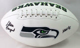 Steve Largent Signed Seattle Seahawks Logo Football w/HOF- Beckett W Auth *Split