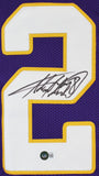 Adrian Peterson Authentic Signed Purple Pro Style Jersey Signed on #2 BAS Wit