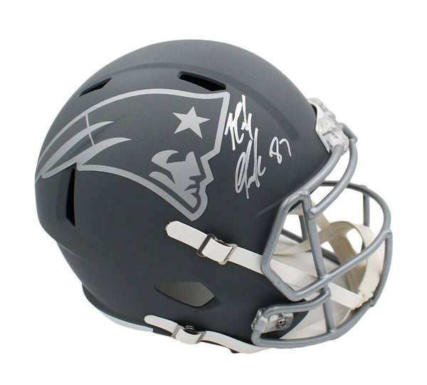 Rob Gronkowski Signed New England Patriots Speed Full Size Slate NFL Helmet