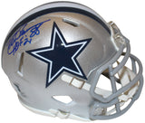 Drew Pearson Autographed Dallas Cowboys Speed Mini Helmet HOF BAS 37335