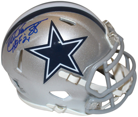 Drew Pearson Autographed Dallas Cowboys Speed Mini Helmet HOF BAS 37335