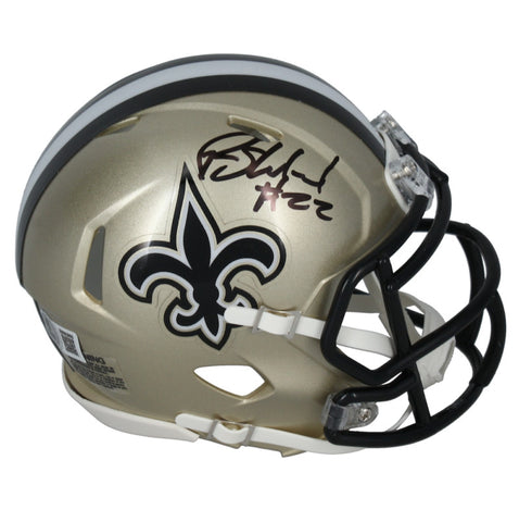 Rashid Shaheed Autographed New Orleans Saints Mini Speed Helmet Beckett