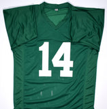 Johnny Lattner Autographed Green College Style Jersey w/HT 53- BA Holo *Black