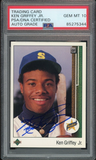 Ken Griffey Jr PSA 10 AUTO Rookie 1989 Upper Deck #1 RC On Card GEM MINT AUTO