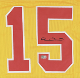 Patrick Mahomes Autographed Kansas City Chiefs Gold Custom Jersey Beckett